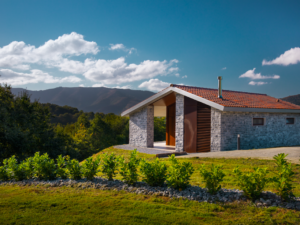 Twenty-first century forest cottages with a jacuzzi and private helipad