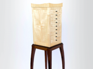 Woodworker Lorenzo García presents his latest signature piece: the Gilda jewelry box