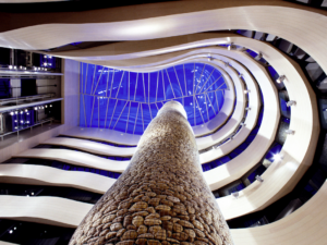 The Domine Hotel of Bilbao adds a hypnotic kinetic installation to its lobby, created by the Swedish studio Humans Since 1982