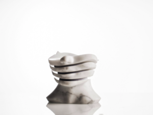 Artsy dishes: the first Carrara marble tableware set in the shape of a bust has been created