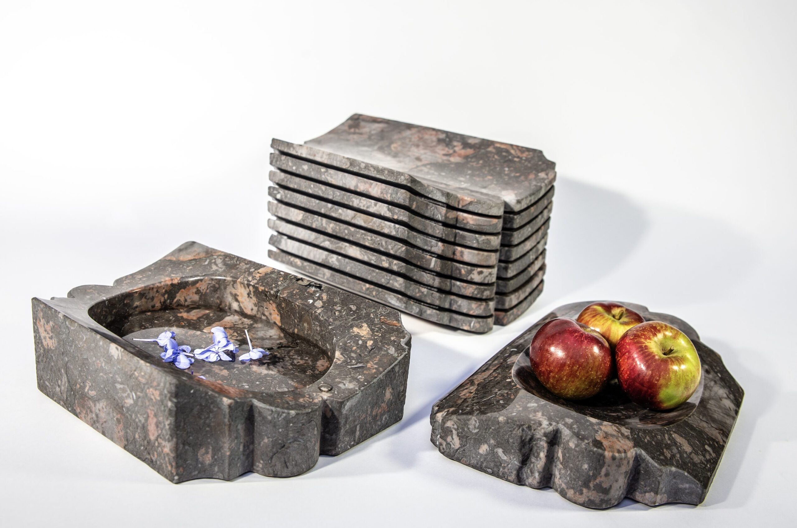 Hartea: Joseba Lekuona Yaben has created a marble dinner service from a piece of the La Concha railing